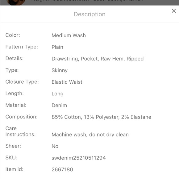 SHEIN Plus size drawstring ripped jeans - Picture 4 of 5